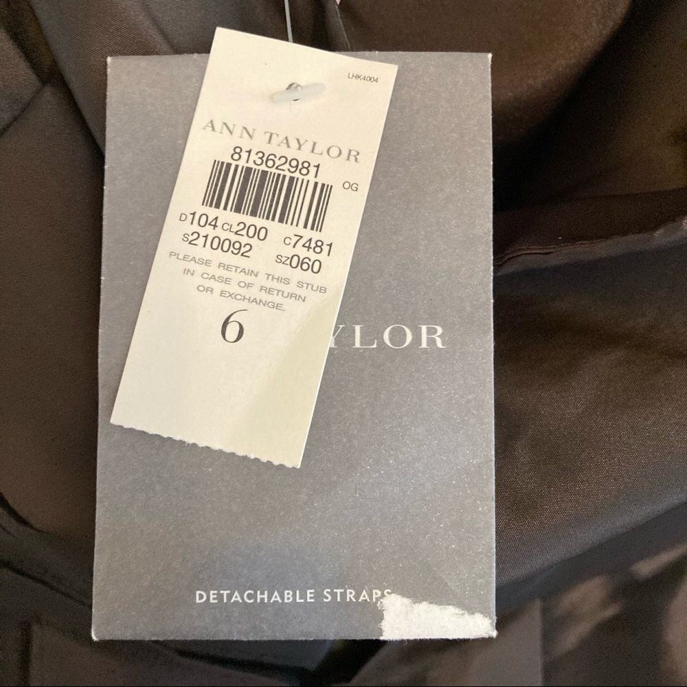 NWT Ann Taylor Brown Strapless Dress, 6 - Picture 5 of 6